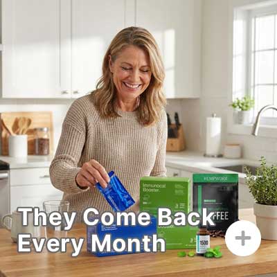 Immunotec Customer looking at her products